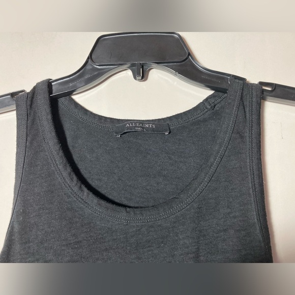 All Saints Daisy Vest Asymmetrical Tank Washed Black Size Small - Picture 6 of 13